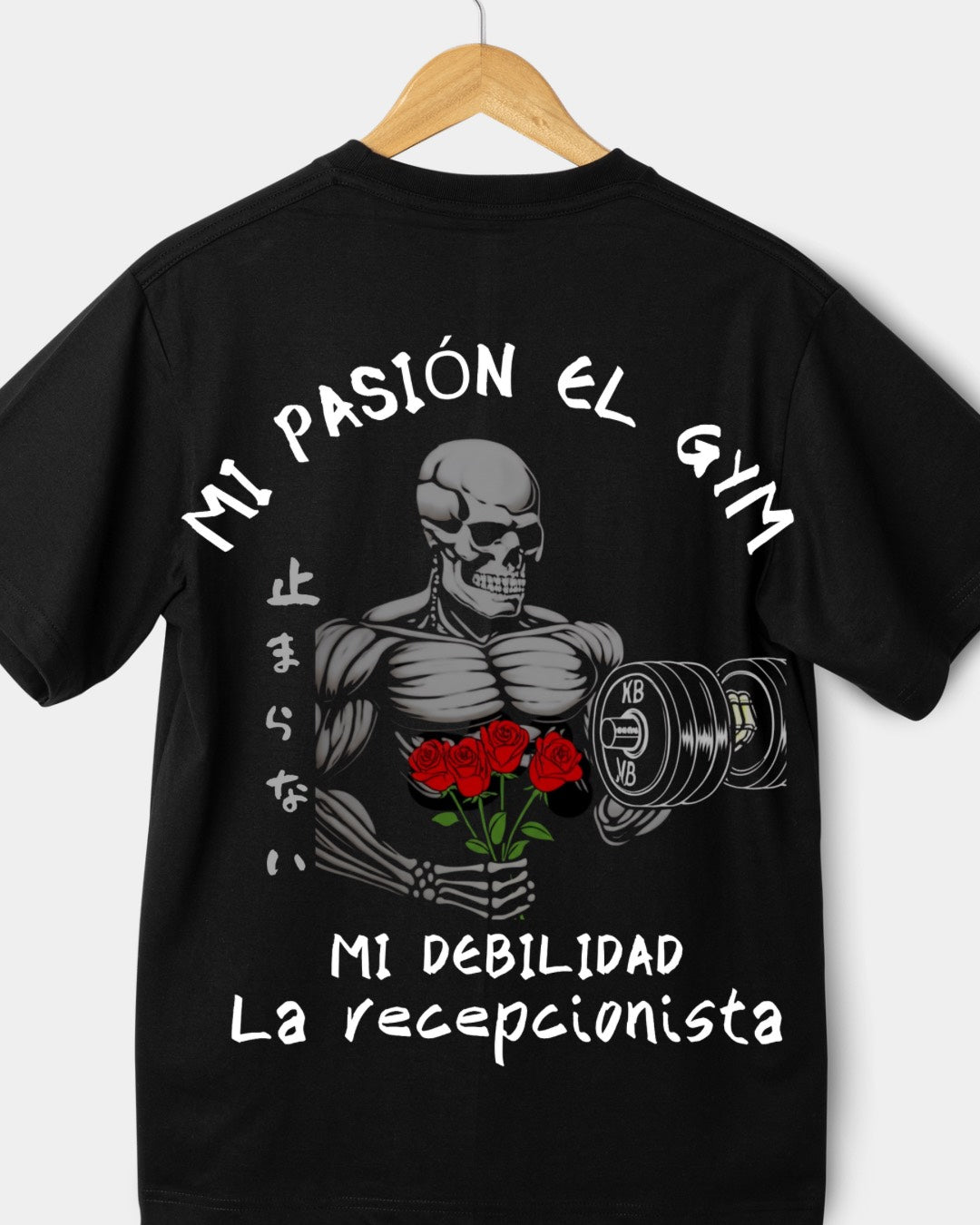 Playera Gym Hombre "Pasión por el gym, debilidad por ella"